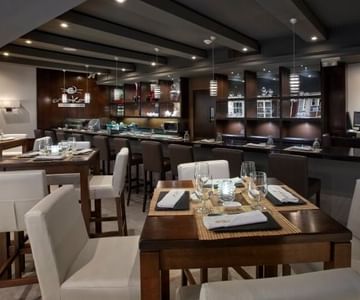 On-site chophouse dining room