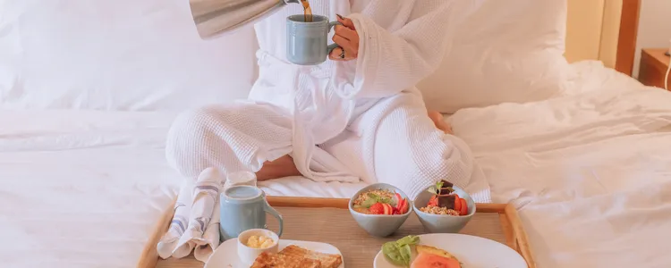 Breakfast served in the guest room