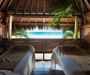 Open-air spa treatment room